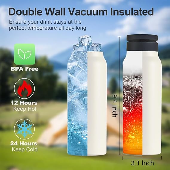 acuum Insulated Water Bottle with Holder